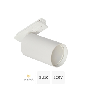 Трековый однофазный светильник 35W 220V однофазный MyFar Бим MT0120-GU10-W